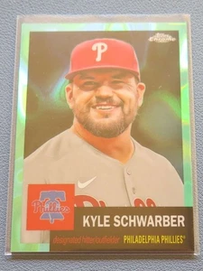 2022 Topps Chrome Platinum Anniv. #265 Kyle Schwarber Aqua Lava Refractor /299 - Picture 1 of 3