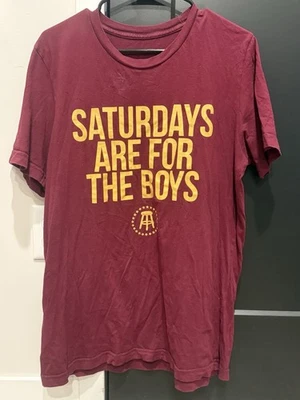 Barstool Sports Saturdays Are For The Boys T Shirt Maroon Mens Large - Image 1 of 2