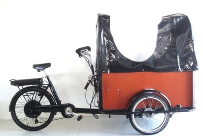 Dreirad Lastenrad Fahrrad mit Überdachung E-Fahrrad Lastenfahrrad Elektrisch - Bild 1 von 4