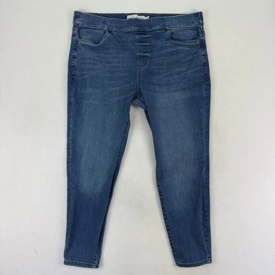 Pantalones de mezclilla elásticos azules cómodos 16W Sonoma Pull On Jeggings Foto 1 de 4