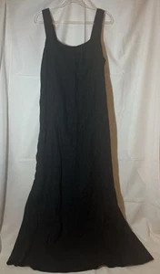 J. Jill Linen Black Cottage Core Jumper Pinafore DRESS Size 8 - Picture 1 of 9