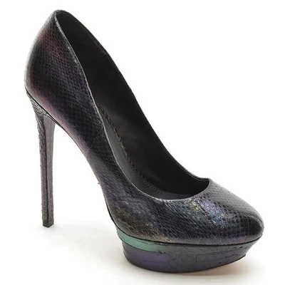 Zapatos de tacón de aguja Brian Atwood Ferguson para mujer 10 M de piel de serpiente genuina Foto 1 de 4