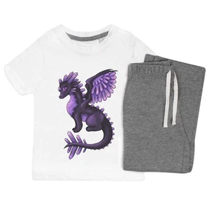 'Amethyst Dragon' Kids Nightwear / Pyjama Set (KP029653) - Picture 1 of 10