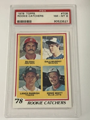 Topps Dale Murphy 1978 RC PSA 8 #708 Atlanta Braves Foto 1 de 2