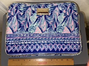 Lilly Pulitzer Soft Case Sea/Fish Print 13.5 X 10 IPad Tablet Sleeve Pouch - Picture 1 of 6