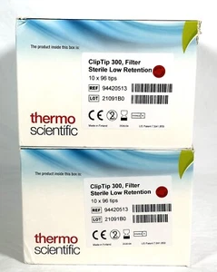 2 Boxes of Thermo 94420513 ClipTip 300 Pipette Tips, Low Retention 10x96 - Picture 1 of 4