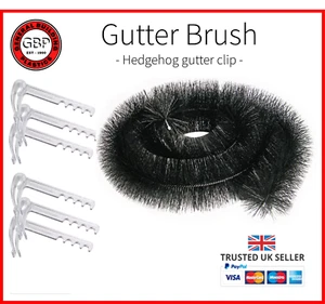 Genuine Hedgehog Gutter Brush Clip - Leaf Guard 100mm Black Twister - Picture 1 of 8