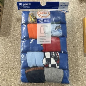 Wonder Nation 10 Pack Soft Cotton Boxer Briefs, Boys Xl (14-16) 🆓📦 - Picture 1 of 4
