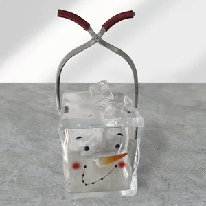 Lucite Eiswürfelblock Eiskübel Schneemann/Winter/Weihnachten/Urlaub/Bar Ware - Bild 1 von 7