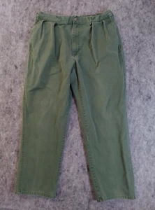 Pantalones chinos plisados verdes de colección Polo Ralph Lauren para hombre 36x30 (etiqueta 38x30) - Imagen 1 de 12
