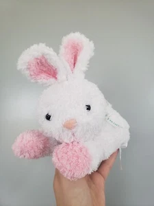 Carters Starter Plüsch grau weiß rosa Hase Kaninchen Baby Let's be friends Schleife - Bild 1 von 8