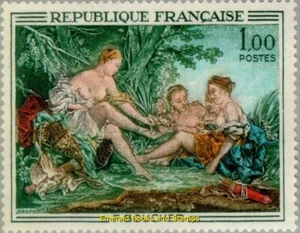 EBS Francia 1970 - Arte - Diana regresando de la caza - Carnicero - YT 1652 montada sin montar o nunca montada** - Imagen 1 de 1