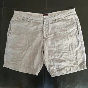 Untuckit Men's Size 36x8" Inseam Gray St. Julien Linen Blend Bermuda Shorts - Picture 1 of 4