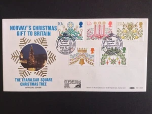 GB Benham 1980 Christmas Set on First Day Cover - Trafalgar Square W.C. S/H/S - Picture 1 of 1