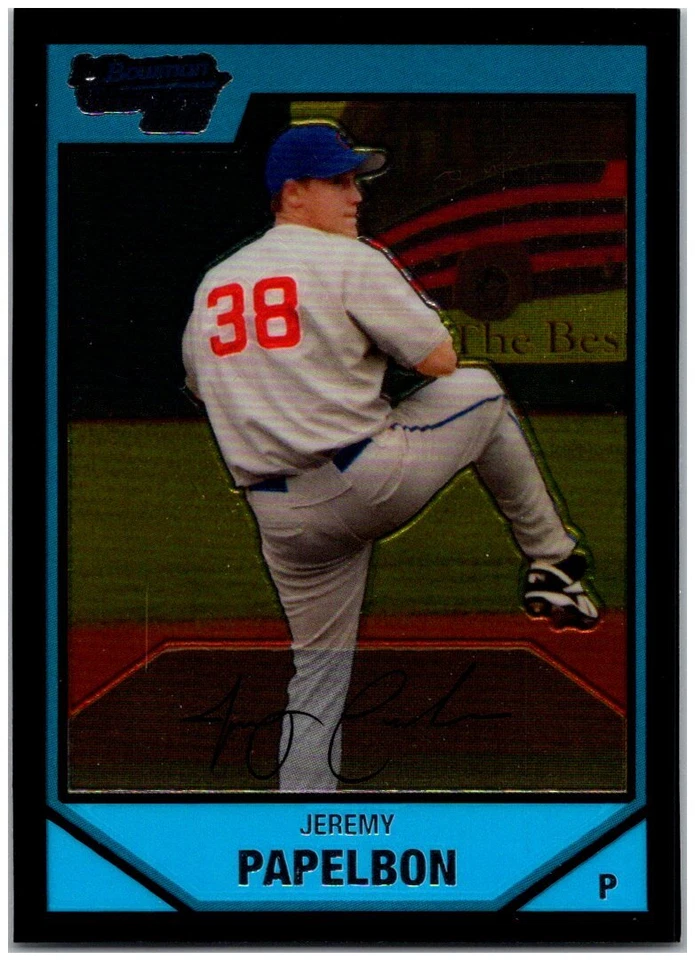 2007 Bowman #BC6 Jeremy Papelbon - Chrome Prospects 1st FREE SHIPPING! - Image 1 of 2