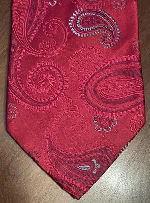 Corbata para el cuello Sean John roja hecha a mano 100 % seda para hombre hecha en China Foto 1 de 4