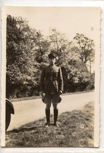Homme militaire debout - photo ancienne amateur an. 1938 - Imagen 1 de 1