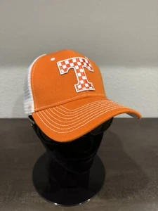 TENNESSEE VOLUNTEERS VOLS LOGO ORANGE & WHITE MESH ADULT TRUCKER SNAPBACK HAT - Picture 1 of 6