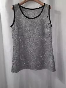 DOLCE & GABBANA WOMENS SLEEVELESS BLOUSE/ LACE TOP SZ:US 4 /40 EU - Picture 1 of 16