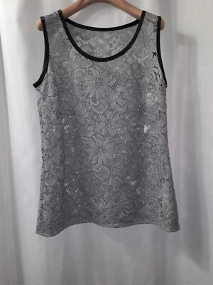 DOLCE & GABBANA WOMENS SLEEVELESS BLOUSE/ LACE TOP SZ:US 4 /40 EU - Image 1 of 4
