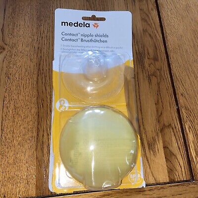 Medela Contact Nipple Shields & Case Medium 20mm Breastfeeding Protection Mother • 2£