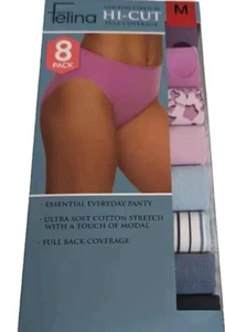 Felina Hi-Cut Panties Medium 8 Pack - Picture 1 of 2