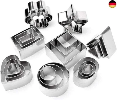 Mini Geometrische Cookie Keks Ausstecher Set, 24 Stücke Metall Ausstechformen  - Bild 1 von 4