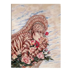 Risque Pinup Greeting Card Olivia De Berardinis Zebra II 1981 Vintage 40+ Yr Old - Picture 1 of 8