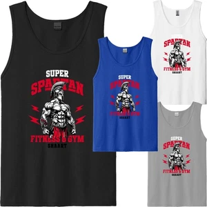Herren Super Fitness Gym Training Spartan ärmellos Tank Top USA Grafik Unisex - Bild 1 von 8