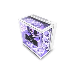 NZXT H9 Elite Midi Tower Mini-ITX, Micro-ATX, ATX RGB Weiß Edelstahl PC Gehäuse - Bild 1 von 6
