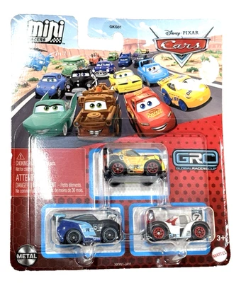 Disney·Pixar Cars Mini Racers Paquete de 3 • Global Racers Cup (GRC) HXY61 Nuevo/Sellado Foto 1 de 2
