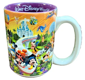 WALT DISNEY Four Parks GRANDMA 3-D Ceramic Embossed Mug 16 oz Purple Interior - Picture 1 of 12
