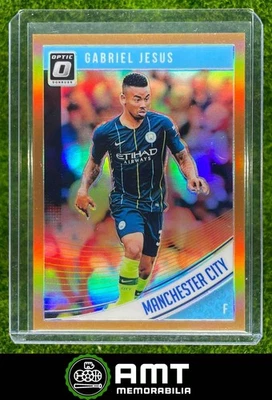 2018 Panini Donruss #38 Gabriel Jesus Optic Orange 43/99 Manchester City - Image 1 of 3
