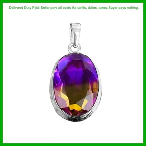 Thanks Giving Day Sale Natural Ametrine 925 Sterling Silver Artisan New Pendant - Picture 1 of 7