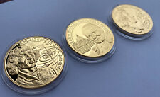 3 Medaillen vergoldet - Polen - Chopin, Johannes Paul II, Papst, Kopernikus 