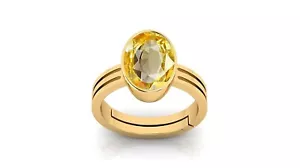 9.25 Ratti 8.55 Carat Unheated AA+ Quality Natural Yellow Sapphire Pukhraj Ring - Picture 1 of 3