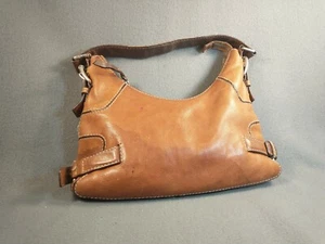 Vintage 90s Michael Kors Distressed Leather Purse - Picture 1 of 7