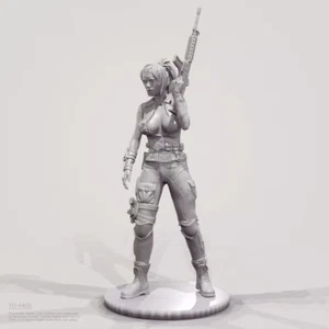50mm resin figure model 3D printing of modern female soldiers unassembled - Foto 1 di 4