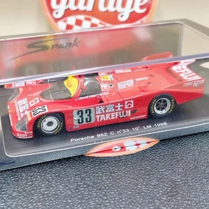 SPARK 1/43 Porsche 962 C n° 33 10th LM 1988 red S1912 resin model car Takefuji - Picture 1 of 7