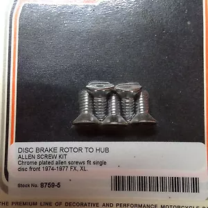TORNILLOS CUBIERTA DE INSPECCIÓN FRENO DE DISCO HARLEY FX SPT 74-77 SPT 91-03 insp. cubierta - Imagen 1 de 2