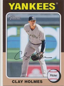 #115 CLAY HOLMES 2024 Topps Heritage Baseball NEW YORK YANKEES - Picture 1 of 2
