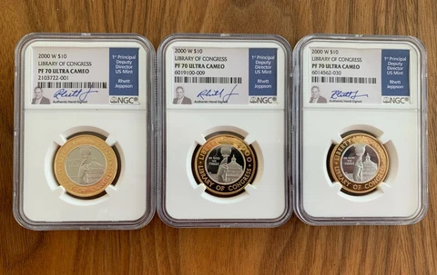 2000 W $10 Library Of Congress NGC PF70 Ultra Cameo Signed Rhett Jeppson Cover