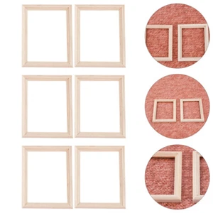 12 Pcs Mini Wooden Photo Frame Model Furniture Frames Vintage for Dollhouse - Picture 1 of 12