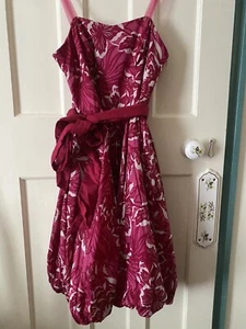 Pink floral coast Party cocktail dress strapless - Vintage Size 12. - Picture 1 of 7