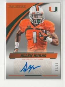 2015 Panini Collegiate Miami Autograph Silver Allen Hurns /99 Auto - Flat S/H - Picture 1 of 12