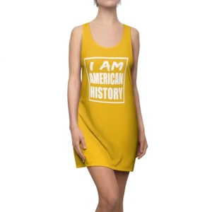 Mujeres Racerback Vestido Amarillo Vestido sin mangas Vestido del Orgullo Americano Informal Sexy Vestido - Imagen 1 de 43