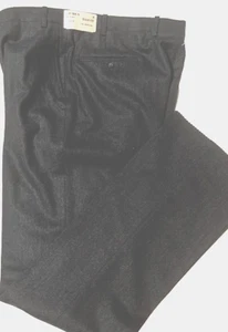 PANTALONE HENRY GRETHEL 100% LANA PETTINATA REGULAR FIT ORLO GREZZO NUOVO CON ETICHETTE taglia 40 made in USA - Foto 1 di 11