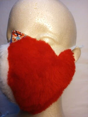 3D Valentine MofuMofu & Japanese KIMONO Design unique KollaBo face mask M size O - Image 1 of 4