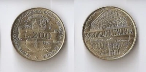 Italy 200 lira 1996 Centennial - customs service academy UNC! - Picture 1 of 1