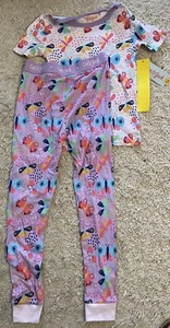CAT & JACK Crystal Violet purple pants short sleeve shirt kids Girls pajamas 8 - Picture 1 of 5